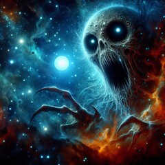 Poster - Cosmic horror A glimpse of a terrifying cosmic entity glimpsed t