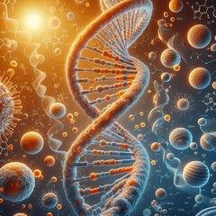 Poster - DNA Helix An illustration of the DNA double helix with its base