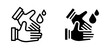 © Pop - Handwashing icon symbol collection on white background.