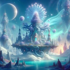 Poster - Elyria the Ethereal Kingdom A dreamy otherworldly realm of float