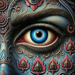 Poster - Emphasize the intensity of the gaze and the symbolic meaning of