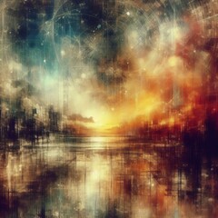 Poster - Fading Memories A stylized abstract representation of a photogra
