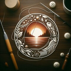 Poster - Fishing Rod Represents patience simplicity and connection to nat