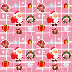 Wall Mural - seamless pattern Christmas background