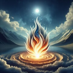 Poster - Flame Symbolizes passion inspiration and transformation