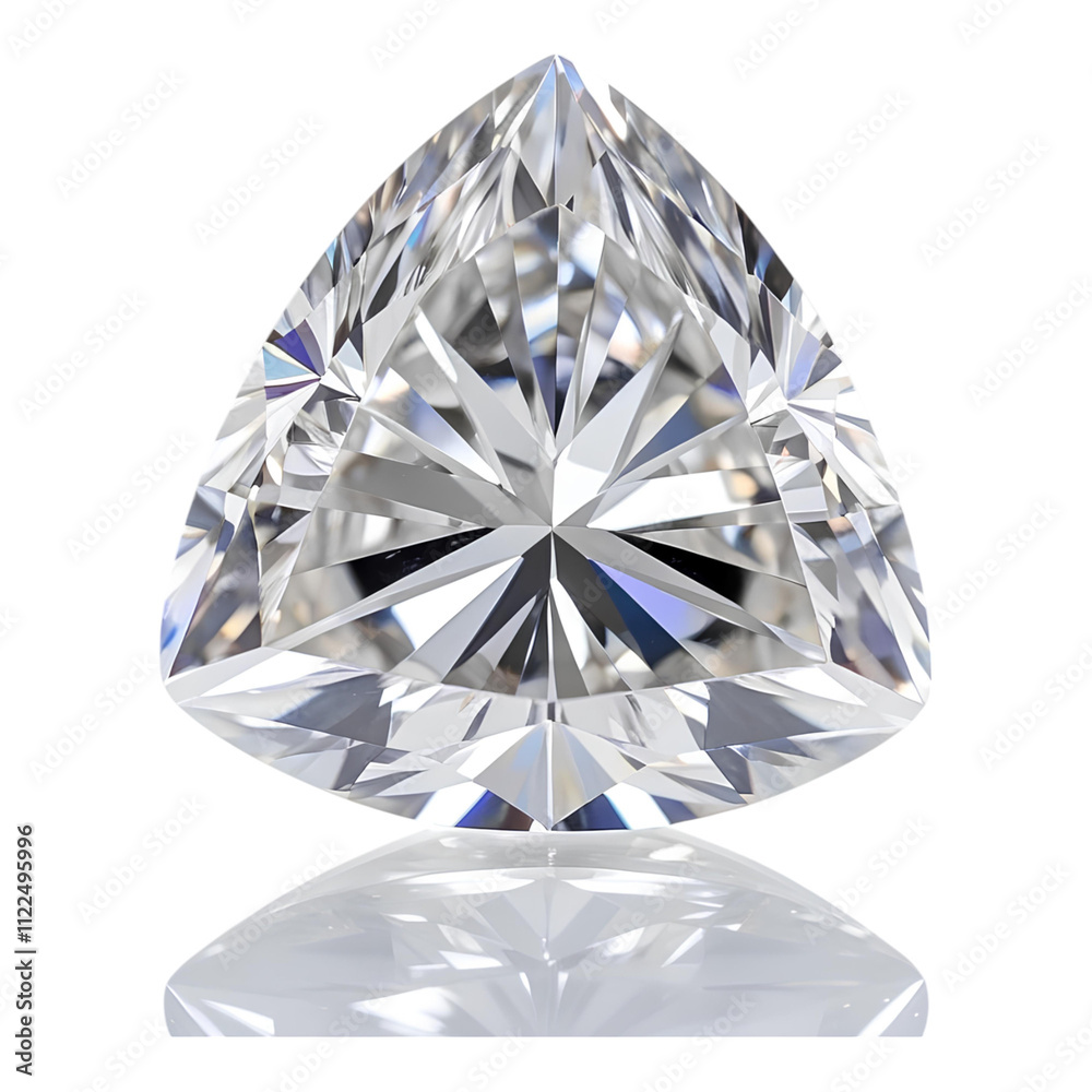 Trillion Cut Diamond Gemstone on Black Background Stock Photo | Adobe Stock
