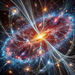 Poster - galactic filaments long thin lines connecting galaxy clusters il