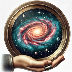 Poster - galactic disk a flat circular texture with a central bulge repre