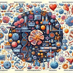 Poster - gene expression a depiction of gene expression with its regulati