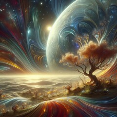Poster - glass desert world after a catastrophic event this planet s surf