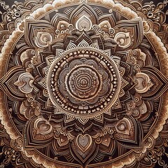Poster - hindu henna henna patterns in a kaleidoscopic layout focusing on