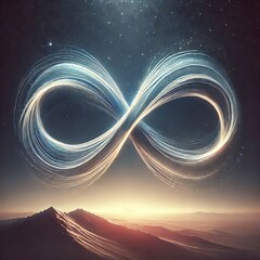 Poster - infinity symbol a simple figure eight loop softly curved