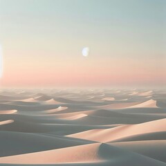 Poster - Ivory Horizon The gentle colors of ivory soft pink and pale blue