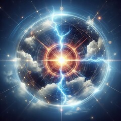 Poster - lightning bolt symbolizes power sudden change and energy