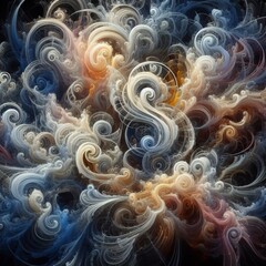 Poster - lost in thought abstract forms that appear tangled and complex r