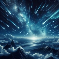 Poster - meteor shower a dynamic sparkling texture capturing the exciteme