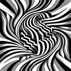 Poster - optical illusion op art an abstract design that creates an optic