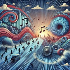 Poster - Sound Visualized An illustration that translates a specific soun