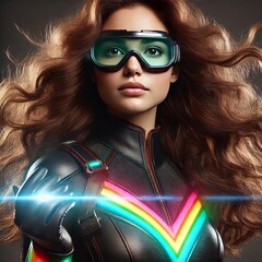 Poster - Spectra A brilliant scientist turned superheroine with long curl
