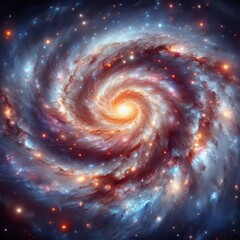 Poster - spiral galaxy a vast galaxy with swirling arms of stars and gas