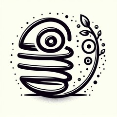 Poster - spiral spring curling tendril a coiled spring with a tendril of