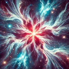 Fototapete - Starfish shaped Nebula A nebula shaped like a starfish with long
