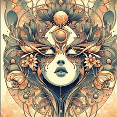 Poster - style art nouveau decorative