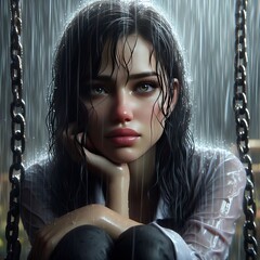 Poster - style photorealistic emotional