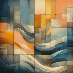 Poster - Textured Color Block Solid color blocks with different textures