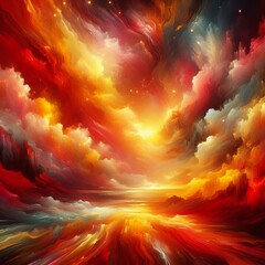 Poster - warm hues energy reds yellows and oranges for vibrancy technique