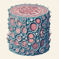 Poster - xylem vessel show the elongated cells and pits