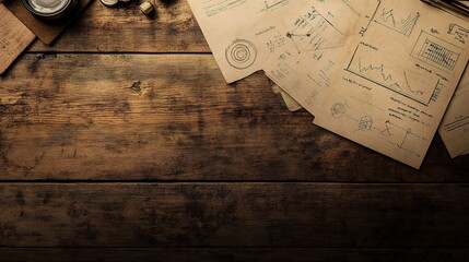 Poster - Business Digital Marketing Strategy Planning with Paperwork and Sketches