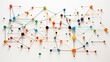© Dappa - Abstract network connection concept.  Pins and lines forming a complex system.
