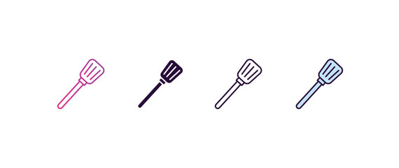 Aufkleber - spatula gradient, line, filled, colored icon. editable vector from kitchen concept. four different style spatula icon isolated on white background