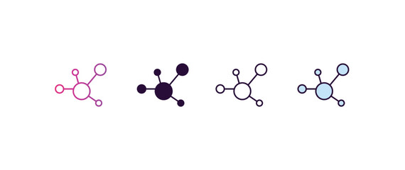 Aufkleber - hub gradient, line, filled, colored icon. editable vector from internet security concept. four diffe