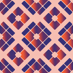 Poster - Rounded Rhombus Grid Seamless Pattern Trend Aesthetic Abstract Background. Apparel Design Cool Textile Print Repetitive Abstraction.