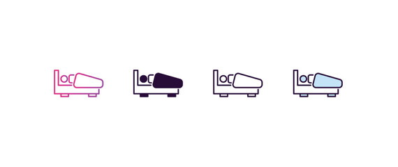 Poster - sleepy human gradient, line, filled, colored icon. editable vector from feelings concept. four different style sleepy human icon isolated on white background
