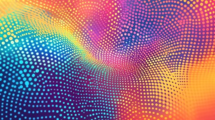 Poster - vibrant abstract background with colorful dots and patterns