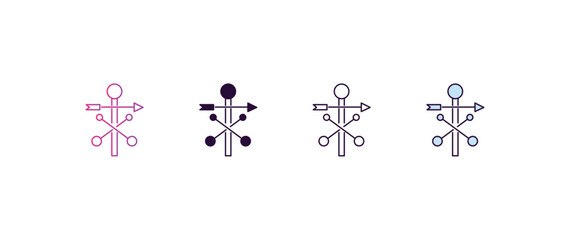Poster - vane gradient, line, filled, colored icon. editable vector from farming and gardening concept. four different style vane icon isolated on white background