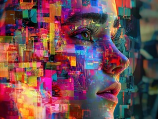 Poster - Visualizing emotional algorithmscolor-coded feelings translated in a digital art environment from an analytical perspective