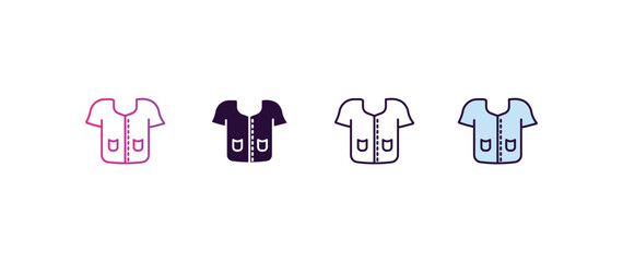 Poster - cleaner uniform gradient, line, filled, colored icon. editable vector from cleaning concept. four different style cleaner uniform icon isolated on white background