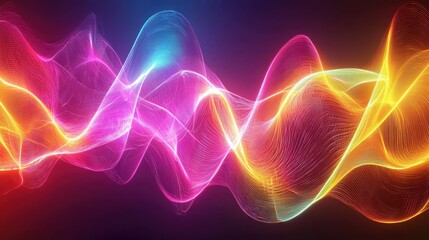 Poster - Translating emotional frequencies into vibrant wave visualizations in digital art environmentsa journey through feelings and colors