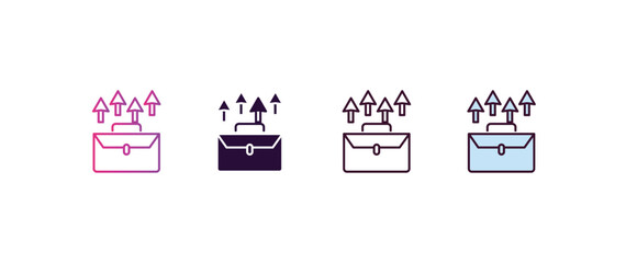 Poster - business sign gradient, line, filled, colored icon. linear vector from business concept. four differ