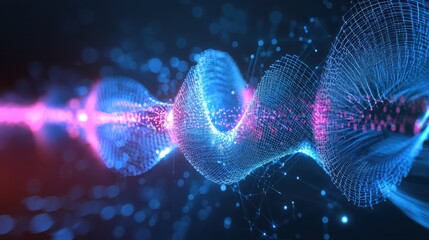Fototapete - Harnessing cosmic energyquantum potential visualization of human capabilities in a digital universe