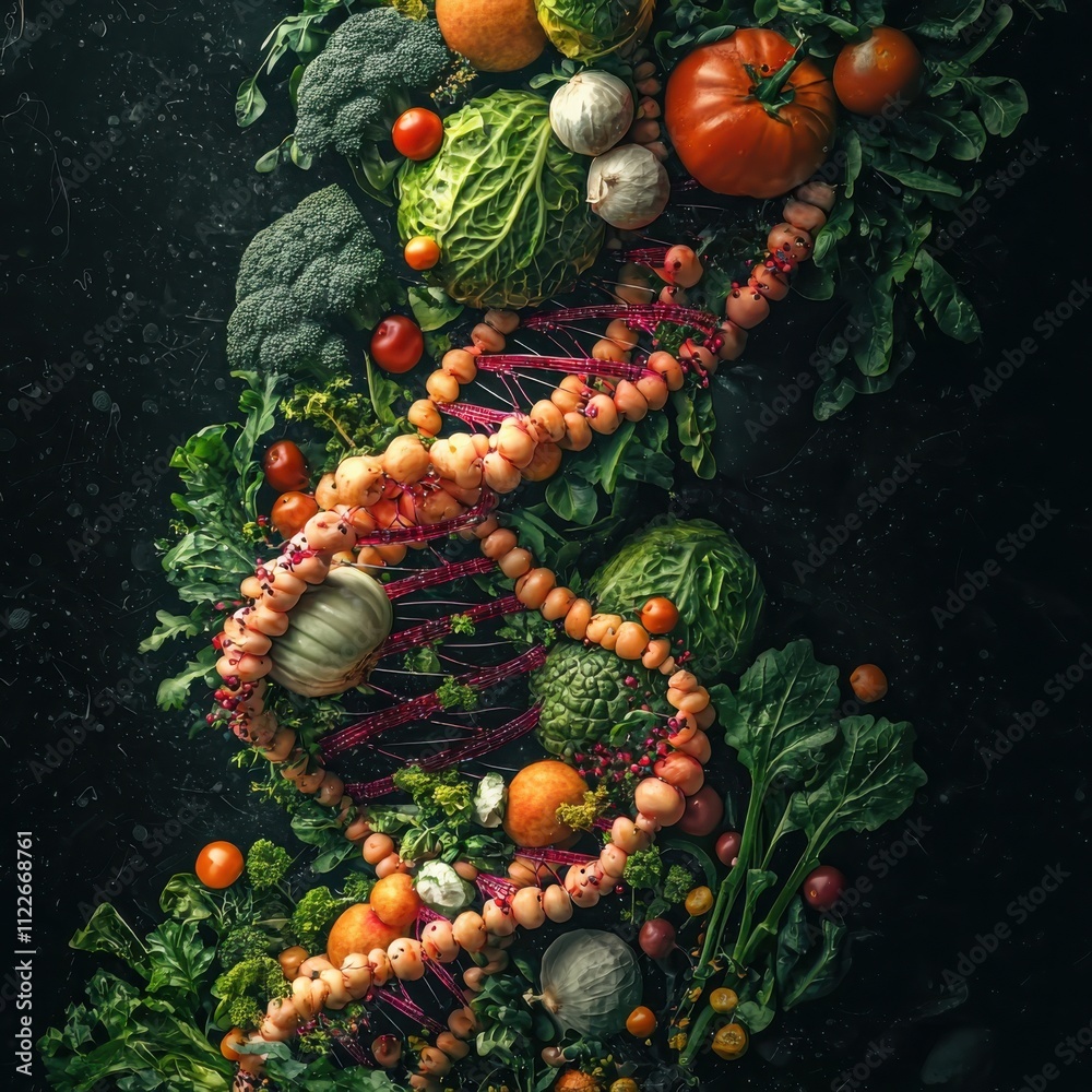 Visualizing vegetable dnascientific analysis laboratory setting ...