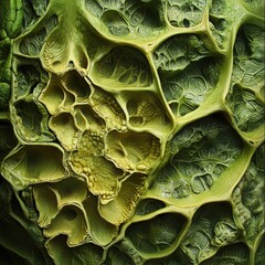 Poster - Macro photography of vegetable textures a detailed study of botanical surface characteristics