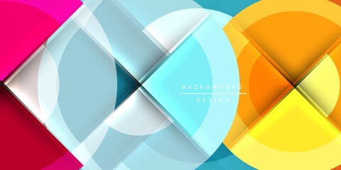 Fototapete - Target circle geometric abstract shapes. Vector Illustration For Wallpaper, Banner, Background, Card, Book Illustration, landing page