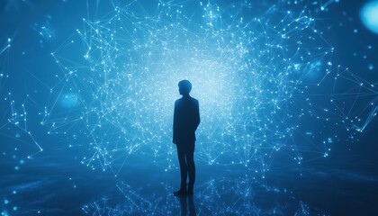Poster - A Silhouette Observes a Network of Light and Connections