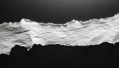 Poster - Torn White Paper on Dark Background