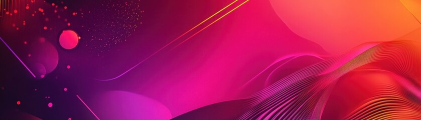 Poster - Abstract Pink and Orange Wave Design Background
